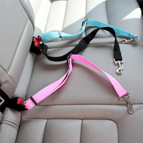 Dog Pets Car Safety Seat Belt Harness Restraint Lead Adjustable Travel Clip