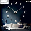 2017 New Home decoration wall clock big mirror wall clock Modern design large size wall clocks diy wall sticker unique gift