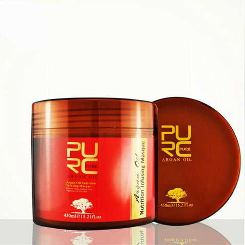 PURC Moroccan Argan Oil hair mask Nutrition Infusing Masque for Repairs hair damage 500ml free shipping - 555 Famous