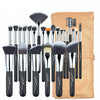 JAF 24 pcs Premiuim Makeup brush set High Quality Soft Taklon Hair Professional Makeup Artist Brush Tool Kit J2404YC-B - 555 Famous