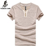 Pioneer Camp Free shipping 2017 men t shirt environmental cotton hemp casual slim solid t shirts  younger thin and short sleeve - 555 Famous