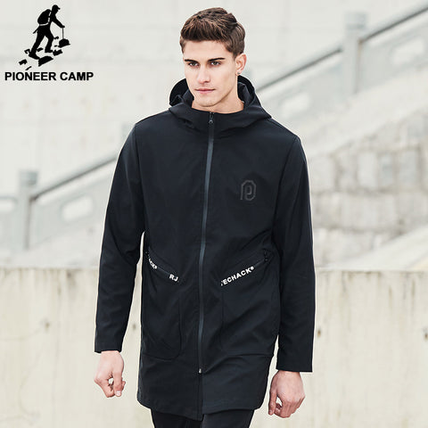 Pioneer Camp 2017 New Spring long jacket coat men brand clothing fashion windbreak jacket male top quality overcoat AJK707004 - 555 Famous