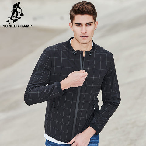 Pioneer Camp New Spring jacket men brand-clothing fashion plaid jacket coat male top quality casual slim fit outerwear AJK703025 - 555 Famous