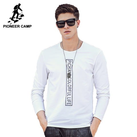 Pioneer Camp brand clothing T shirt men top quality 2017 Spring Autumn Men Long Sleeve Tshirt male Long-Sleeved T-Shirt - 555 Famous