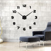 2017 New Home decoration wall clock big mirror wall clock Modern design large size wall clocks diy wall sticker unique gift