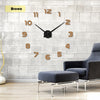 2017 New Home decoration wall clock big mirror wall clock Modern design large size wall clocks diy wall sticker unique gift