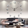 2017 New Home decoration wall clock big mirror wall clock Modern design large size wall clocks diy wall sticker unique gift