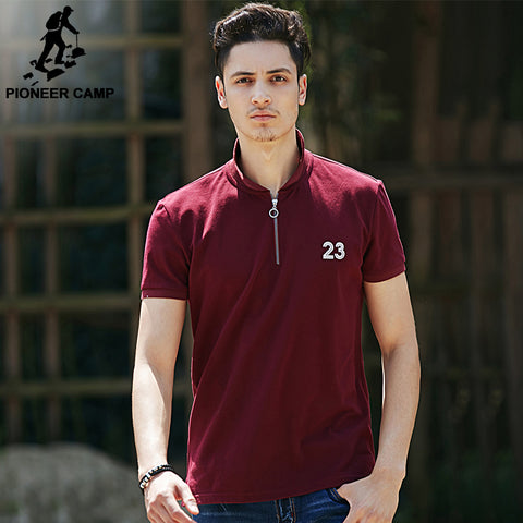 Pioneer Camp New wine red polo shirt men brand-clothing fashion simple male polo top quality casual men clothing 677035 - 555 Famous