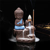 New chinese buddha ceramic incense burner censer holder set with joss sticks home living room bedroom office decor decoration