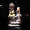 New chinese buddha ceramic incense burner censer holder set with joss sticks home living room bedroom office decor decoration