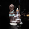 New chinese buddha ceramic incense burner censer holder set with joss sticks home living room bedroom office decor decoration