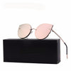 MERRY'S 2017 New Arrival Women Classic Brand Designer Cat Eye Sunglasses Rimless Metal Frame Sun Glasses S'8099 - 555 Famous