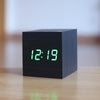 Cube wooden LED Alarm Clock,despertador Temperature Sounds Control LED display,electronic desktop Digital table clocks,SKU4A4A02