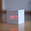 Cube wooden LED Alarm Clock,despertador Temperature Sounds Control LED display,electronic desktop Digital table clocks,SKU4A4A02