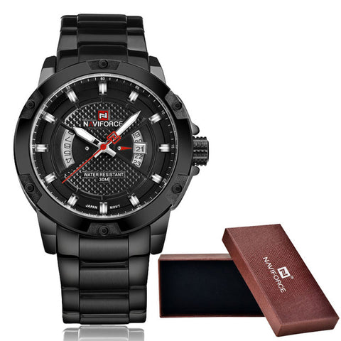 NAVIFORCE Mens Top Brand Luxury Sport Quartz Watch - Waterproof