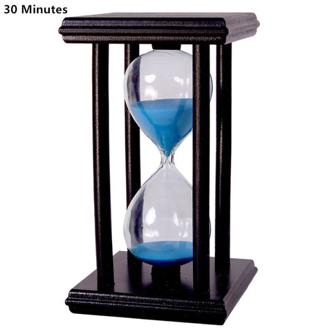 30 Minutes Crystal Transparent Sand Hourglass Timer Sandglass Timer Reloj De Arena With  Wooden Holder Home Decor Ampulheta