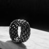 2017 new MCLLROY titanium steel Knitted Twisted Ring Femininas Rings For Men Stainless Steel Man Finger Ring Punk Biker Jewelry - 555 Famous
