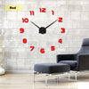 2017 new clock watch wall clocks horloge 3d diy acrylic mirror Stickers Home Decoration Living Room Quartz Needle free shipping