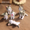 6pcs /set Kawayi Mini Cat Moss Micro World Bonsai Garden Small Ornament Landscape Home Garden Decoration