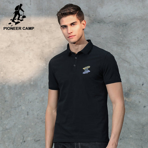 Pioneer Camp New short polo shirt men brand clothing simple solid male Polos wear top quality 100% cotton casual ADP705060 - 555 Famous
