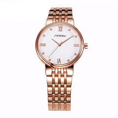 SINOBI Fashion Women Bracelet Watch Golden Watchband Luxurious Clock Ladies Geneva Quartz Clock Female Wristwatch Gift For 2017 - 555 Famous
