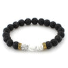 8mm Lava Stone Beads Bracelet Men Strand Bracelets For Women Handmade 2017 Men Jewelry Charm Cuff Wristband Adjustable Bileklik