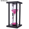 Stylish Ornament 60 Minute Sand Hourglass Countdown Timing Modern Wooden Sandglass Sand Clock Timer Home Decoration Wooden Frame