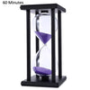 Stylish Ornament 60 Minute Sand Hourglass Countdown Timing Modern Wooden Sandglass Sand Clock Timer Home Decoration Wooden Frame