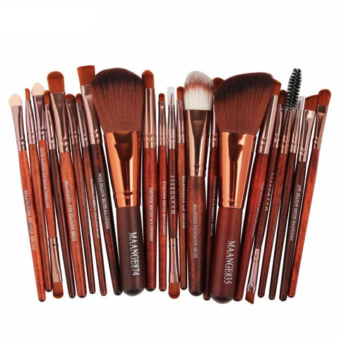 MAANGE Pro 22Pcs Makeup Brushes Set Comestic Powder Foundation Blush Eyeshadow Eyeliner Lip Beauty Make up Brush Tools Maquiagem - 555 Famous