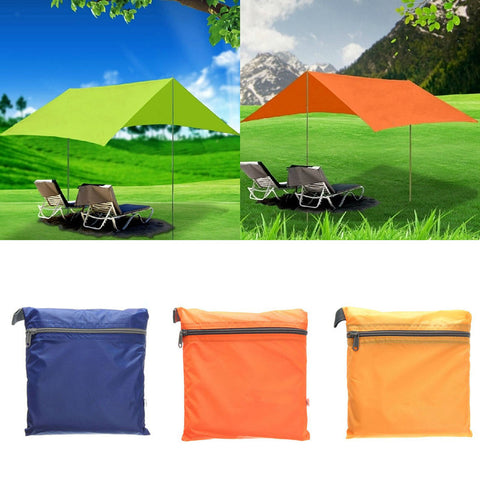 210T nylon fabric Ultralight Sun Shelter Camping Mat Beach Tent Pergola Awning Canopy 190T Taffeta Tarp Camping Sunshelter