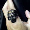 soldier Men's Punk Rock Jewelry Size 8 &10 New Skull Cross Ring For Men Stainless Steel rings Personalized Gothic Bike - 555 Famous