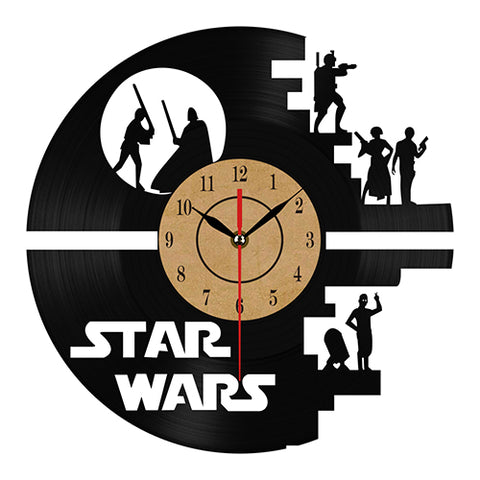 Fashion Creative Clock CD Vinyl Record Wall Clock Film STAR WARS Theme Home Decor 3D Hanging Watches Duvar Saat Home Decoracion