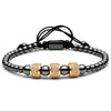 Men Braided Macrame Charm Bracelet Pulseras Mujer New Luxury Pave White CZ Round Micro CZ Paved Connector Bracelets - 555 Famous