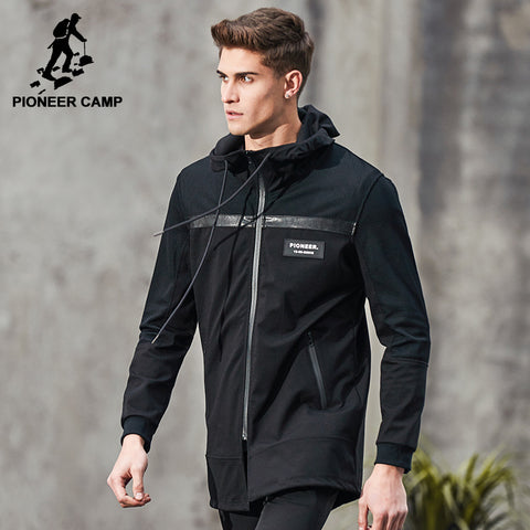 Pioneer Camp New autumn long jacket men brand-clothing fashion black jacket coat male top quality casual men coat AJK703031 - 555 Famous
