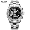 Megir Mens Chronograph Stainless Steel Quartz Watch