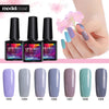 Modelones Nude Color UV Nail Gel Lacquer Nail Art French Salon UV Gel Nail Polish Soak Off Semi Permanent Led Nail Paint Varnish - 555 Famous