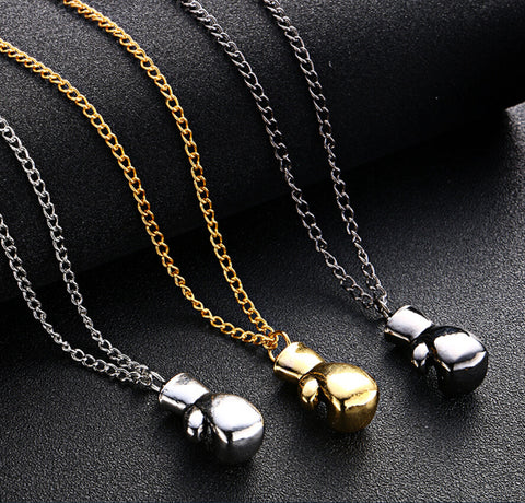 Cindiry Brand Lovers Stainless Steel Boxing Pendant Necklace Creative Gift Boutique For Men/Women Fashion Jewelry P3