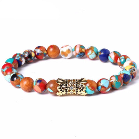 Mcllroy Anchor Black CZ Pave Natrual Stone Beads Bracelets for Men Amazon Ebay Jewelry Supplier Charm Fashionable Mala Jewellery - 555 Famous