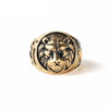 Ring men Stainless steel ring lion Biker Gothic Lion Head Ring Black Heavy Thai Unique bague Men's cocktail rings vintage - 555 Famous