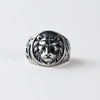 Ring men Stainless steel ring lion Biker Gothic Lion Head Ring Black Heavy Thai Unique bague Men's cocktail rings vintage - 555 Famous