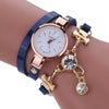 Fashion women watch bracelet leather Analog Quartz