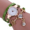 Fashion women watch bracelet leather Analog Quartz