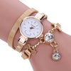 Fashion women watch bracelet leather Analog Quartz