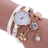 Fashion women watch bracelet leather Analog Quartz