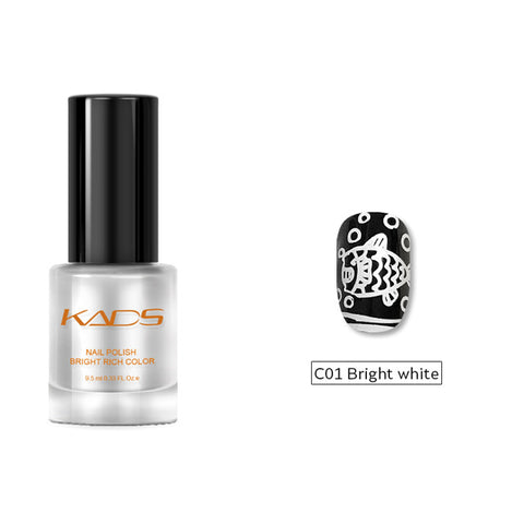 KADS New 9.5ml Two in one Nail Polish & stamp polish 25 colors Optional Stamping Nail Polish For Nail Art Brand - 555 Famous