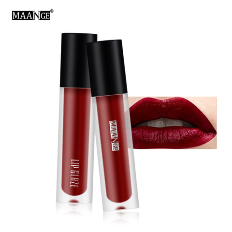 MAANGE Lip Gloss Matte Liquid Lipstick Moisturizer Makeup Lips Nude Sexy Lip Paint Gloss Longlasting Makeup Beauty Cosmetic Hot - 555 Famous
