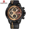 NAVIFORCE Luxury Sport Leather Quartz Men's Watch