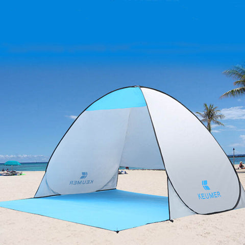 Outdoor Summer Beach Tent UV Protection Automatic Pop up Cabana Sun Shelter for 1-2 Person Camping Fishing Picnicing